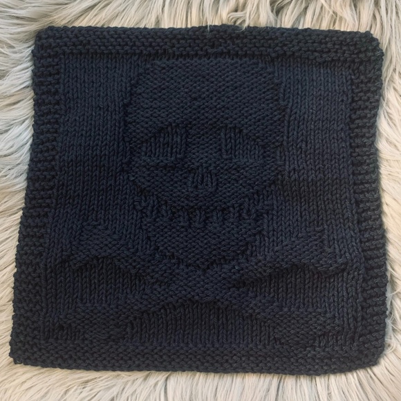 Hand-knitted Skull Dish Cloth/towels